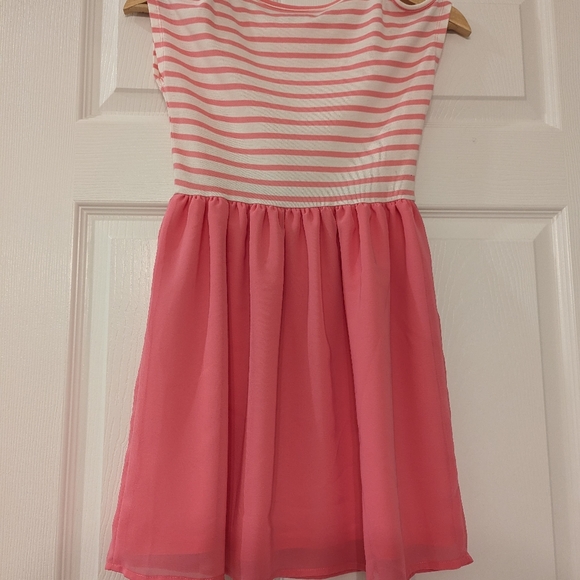 NWOT The Children Place Pink Girls Open Shoulder Dress, Size M (7/8) - Picture 7 of 7